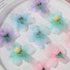 Nova cor de doce malha flor tulipa diy bonito crianças grampo de cabelo acessórios para cabelo brincos material atacado
