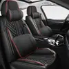 Cojín para Asiento de Coche de Piel Napa Hecho a Medida para Todas las Estaciones, Funda de Asiento de Piel de Cobertura Total para Asiento Individual/Doble, Cojín para Asiento de Coche Completo de Cinco Plazas