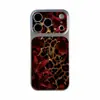 Funda para Teléfono Adecuada para Iphone18Promax Flor Roja Estampado de Leopardo Dorado Anticaída Piel de Cordero Modelos Apple 16 para Hombre y Mujer Dropshipping