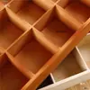 Caja de Almacenamiento de Escritorio Vintage de Madera de Nueve Compartimentos y Doce Compartimentos con Bandeja de Exhibición Dividida y Compartimentos de Clasificación de Madera