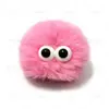 Casco de Peluche con Ojos Grandes y Pompón Decoración de Casco Retro Elfo de Dibujos Animados Pequeño Monstruo Pompón Accesorios para Pegar DIY