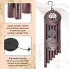 Campanillas de Viento Metálicas Transfronterizas Europeas y Americanas de 45 pulgadas, Campanillas de Viento Conmemorativas Negras Creativas para Decoración del Hogar, Adorno Musical