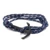 Pulsera de ancla tejida a mano, estilo ancla retro de personalidad de moda coreana más vendida europea y americana, que combina con todo