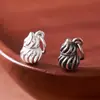 Colgante Mini Calabaza Patrón Espiral Hueco Plata de Ley S925 Encanto Pequeña Calabaza Cuerda de Hilo Hecha a Mano DIY Materiales para Enhebrar Cuentas