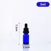 Botellas dispensadoras de esencia cosmética líquida portátiles al por mayor del fabricante, Botellas vacías, Botellas gotero de vidrio ámbar transparente para aceites esenciales