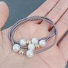 Estilo K de Banda Elástica de Goma Base Perla de Tres Hilos Alta Elasticidad Lazo para el Cabello Cuerda para el Cabello Banda para la Cabeza Anudada a Mano Suministro para Puesto Callejero