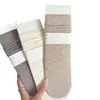 Calcetines holgados versátiles sin costuras para mujer, estilo coreano otoño e invierno para estudiantes, calcetines de media pantorrilla color blanco lechoso, calcetines largos de algodón de color liso para adolescentes