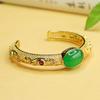 Pulsera de Ágata Verde Aiyu Pulsera de Calcedonia Amarilla Aceite de Pollo Joyería Estilo Étnico Venta al por Mayor de Fábrica Dropshipping S4021903
