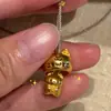Colar de Corda Trançada Marrom com Pingente de Gatinho Peek-A-Boo Fofo Tendência Corrente para Suéter Acessório Venda por Atacado Dropshipping