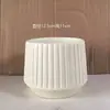 Maceta de Cerámica Estilo Europeo Retro de Pie Alto Personalidad Creativa Redonda Grande Blanco Beige Hogar Sala de Estar Balcón Uso Universal