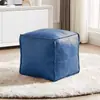 Almofada de Chão Marroquina de Luxo Leve Puff de Couro Minimalista Moderno para Sofá Almofada Futon Grupo de Assentos Tatami Preguiçoso Banqueta Pequena