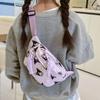 Bolsa de Peito Infantil Transversal Kuromi Bolsa de Cintura para Viagem Desenho Animado Crianças Meninas Fofa e Moderna