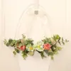 Guirlanda de Flores Artificiais Transfronteiriça para Primavera e Verão, Lírio e Camélia Simulados, Decoração de Batente de Porta de Casa, Arranjo de Casamento, Pendente de Parede, Decoração de Árvore de Cabeça para Baixo