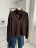 Suéter Cardigan Transfronterizo 2026 con Cuello Alto y Doble Cremallera para Mujer, Tejido de Canalé Elegante con Botones, Abrigo Suéter de Otoño e Invierno
