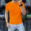 Camiseta de verão para jovens, gola redonda, manga curta, cor transparente, camiseta masculina, top spot, meia manga, casual, para todos os gostos, slim fit, para todos os gostos, na moda