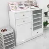 Armário de Exposição para Salão de Unhas, Armário para Esmaltes, Armário de Armazenamento para Géis de Unha, Armazenamento de Produto de Piso Estilo Gaveta