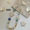 Corrente de Celular de Concha de Pérola Estrela Feita em Casa Corrente de Verão Cordão Pingente de Câmera CCD Feito à Mão Contas DIY