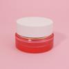 Botella Roja para Crema de Fondo Grueso Plano Boca Ancha 30g 50g Producto para el Cuidado de la Piel Crema Crema Facial Botella Cosmética de Vidrio
