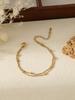 Pulsera Apilable de Acero de Titanio con Círculos, Sencilla de Oro de 18K que No se Desvanece, Pulsera con Cordón de Doble Capa con Bolas Doradas