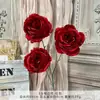 Ramo Artificial de Rosa Rizada de 3 Cabezas Flores de Boda Flores Artificiales de Seda de Alta Gama Adornos Terminados Flores Decorativas para Sala de Estar