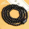 Pulseira de Obsidiana de Cristal Natural para Mulheres, Pulseira de Pedra Olho de Tigre Estilo Coreano para Casais, Pulseira de Contas de Buda para Homens, Joias Simples