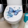 Shangyi PVC autoadhesivo removible pegatinas para inodoro mariposa azul impermeable pegatinas de pared para baño fabricantes transfronterizos venta al por mayor personalizado