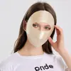 Mascarilla Facial Protectora del Sol Yu Yue 100% Seda 22 Momme Correas Elásticas Ajustables Seda de Morera Crepé Liso Satín Mascarilla Protectora del Sol para Toda la Cara