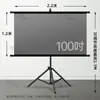 Pantalla de Proyección Popular Transfronteriza, Pantalla con Soporte de Piso sin Taladro, Pantalla de Proyector de Cine Móvil Portátil para Exteriores