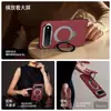 Adecuado para fundas de teléfono Huawei Pura X View, con un soporte giratorio magnético y un diseño de patrón de Kevlar.