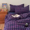 2026 Nuevo Conjunto Sencillo de Cuatro Piezas de Hilo Peludo a Cuadros Fresco y Sencillo Conjunto para Estudiantes Popular en Instagram Conjunto de Cuatro Piezas