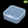 Caja de Plástico Transparente Cuadrada tamaño pequeño Herramienta de Almacenamiento Caja para Piezas A55 Mini Portátil Tapa Caja de Medicamentos Caja de Empaque