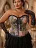 Top espartilho jacquard sob medida plus size estilo corte para usar por cima da roupa, top justo que afina a cintura, efeito emagrecedor, XXXXL