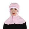 Gorra de malla para trabajar gorro de chal blanco sombrero de punta cerrada para mujer gorra de pico para alimentos a prueba de polvo transpirable rosa fábrica de alimentos