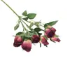 Arreglo de flores artificiales estilo europeo de 7 cabezas de rosa retro para el hogar, sala de estar, mesa de comedor, decoración de jarrón y centro de mesa floral