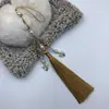 Yixiangfei hebilla de seguridad de tres colgantes borla 12 cm borla cheongsam vestido cara de caballo colgante de jade decoración colgante de cintura tapeta de presión paso prohibido