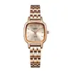 Reloj de pulsera Gedi estilo nicho, modelo cuadrado simple personalizado para estudiantes, reloj de cuarzo con correa de acero, reloj impermeable para mujer al por mayor