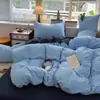 Juego de Cama de Cuatro Piezas Algodón Puro Nuevo Estilo 2026 Sábana de Cama Completamente de Algodón Funda Nórdica Funda de Almohada Dormitorio de Estudiante Juego Individual de Tres Piezas 3