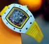 Suministros del Fabricante Nuevo Reloj Hueco Personalizado de Cabeza de Tigre Cerámica Aceite Movimiento Mecánico Unisex