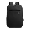 Mochila Cor Sólida Impermeável e À Prova de Choque Bolsa para Computador Escritório Multicompartimentada Bolsa Masculina de Grande Capacidade Pasta Negócios