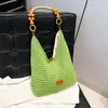 Bolso de mujer estilo casual 2026 nuevo verano súper popular tejido para vacaciones bandolera bolsa de mano para ir al trabajo de gran capacidad