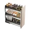 Cajón de Gabinete para Almacenamiento de Condimentos, Renovación de Gabinete de Cocina, Gabinete de Cocina de Doble Capa/Tres Capas, Tipo Cajón Deslizable