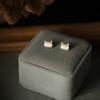 Gatito ~ pendientes lindos de piedra de ojo de gato pendientes de plata s925 aguja de temperamento simple exquisito dulce brillante joyería de oreja