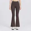 Novas Calças de Yoga Wide-Leg Femininas Cintura Alta Levanta Bumbum Emagrecimento Boca de Sino Esportivas Casuais Fitness Roupa Externa Calças Sem Marcas Embaraçosas
