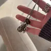 Collar de Acero de Titanio Mismo Estilo de Blogger Colgante de Racimo de Uvas de Piedra Natural Nicho de Gama Alta Cadena Larga para Suéter Ajustable