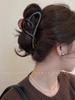 Horquilla para el pelo con forma de corazón para mujer, elegante, de primavera y verano, estilo simple y de alta gama, 2024, con clip de tiburón.