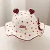 Chapéu de bebê menina infantil chapéu balde ajustável fino fofo menina morango criança pequena meses idade chapéu de sol outono inverno temporada