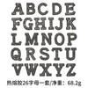 Zhaoshun nuevos adhesivos de letras con taladro caliente autoadhesivos de letras en inglés 26 letras en inglés mapa de taladro caliente al por mayor