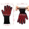 Fábrica en stock Guantes de barbacoa BBQ silicona resistencia a alta temperatura 800 grados 1472 F aislamiento térmico anti-quemaduras horno de microondas