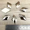 DIY Metal Imitación Cosido a Mano Cuentas Sueltas Rombo Diamante Cos Hecho a Mano Bordado con Cuentas Ropa de Animación Accesorios 20X34Mm Dorado