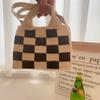 Nova bolsa de tricô de outono, bolsa transversal, bolsa tote xadrez mini, bolsa transfronteiriça, bolsa de mão feminina, estoque Amazon